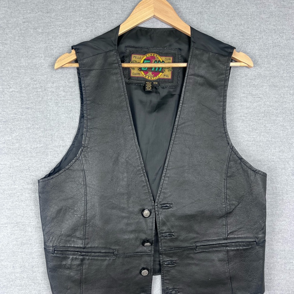 Global Identity Leather‎ Vest Unisex Size M – Brown Motorcycle Style